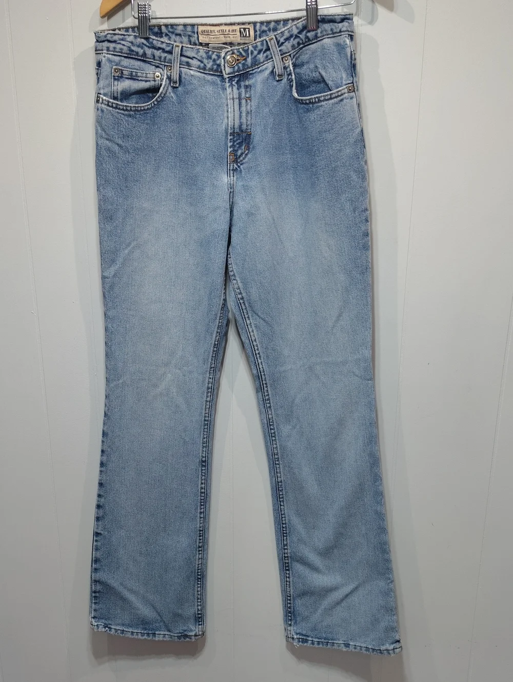 Vintage Maurices 100% Cotton Distressed Bootcut Jeans 11/12 Long LNG 11 12